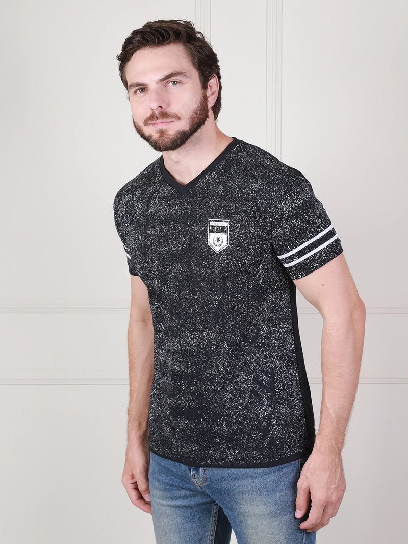 Camiseta mmhh Moda Masculina Estampada com Gola em V