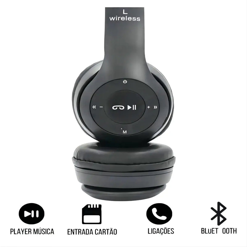 Fone de ouvido sem fio gamer headphone bluetooth estéreo para celular