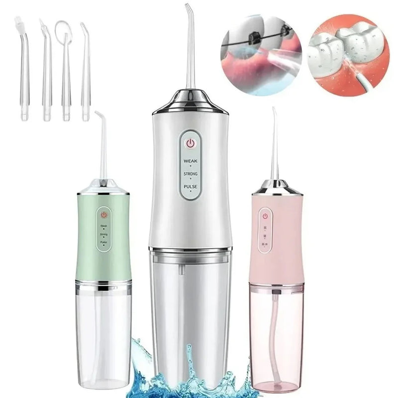 Irrigador Oral Elétrico Fio Dental Jato D'água 3 tipos de modos Limpador r