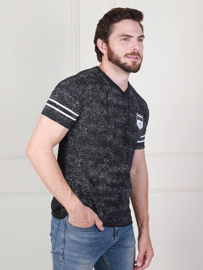 Camiseta mmhh Moda Masculina Estampada com Gola em V