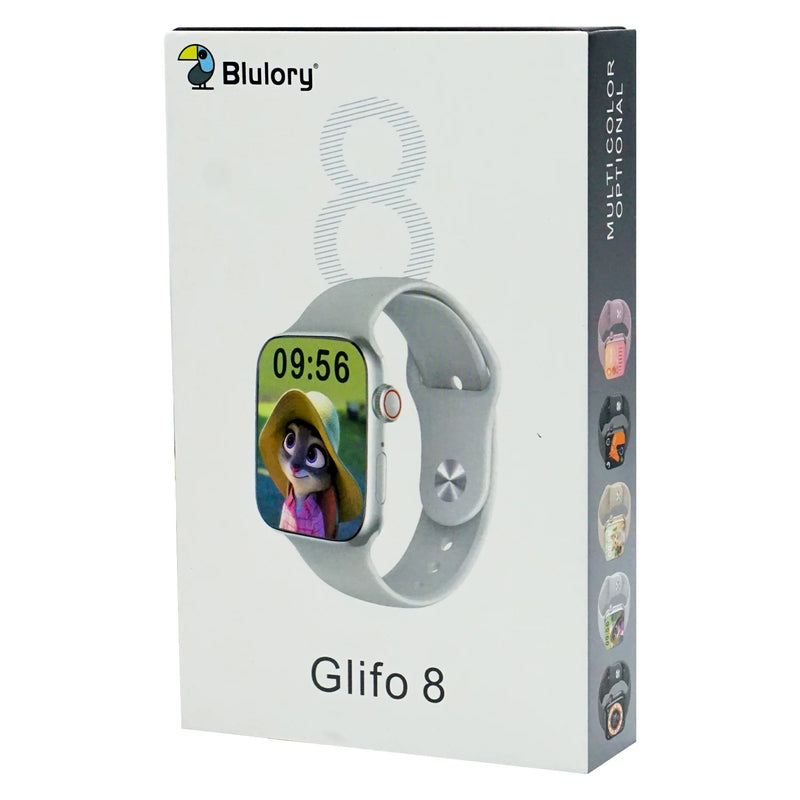 Smartwatch Blulory Glifo 8 com Bluetooth - Relógio Preto Fosco