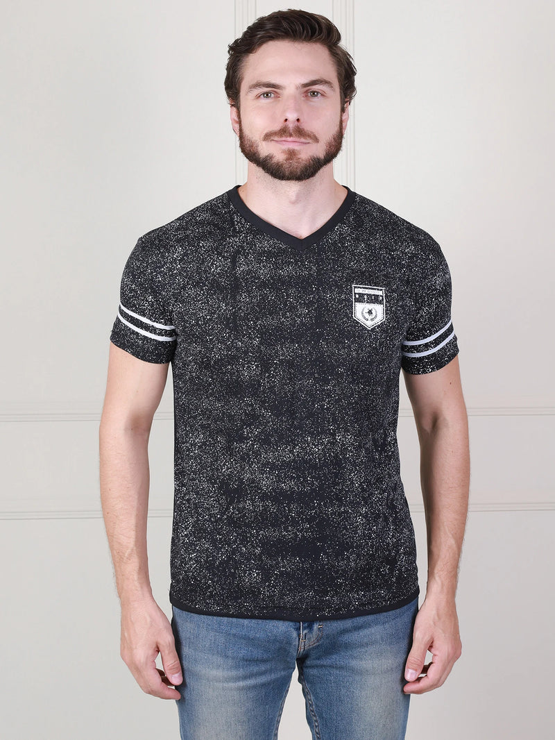 Camiseta mmhh Moda Masculina Estampada com Gola em V