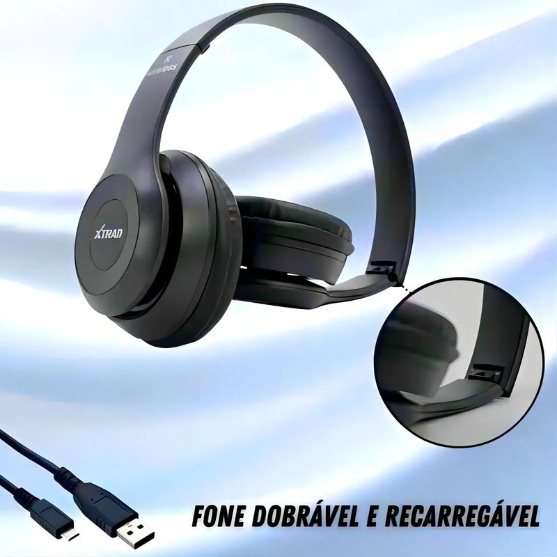 Fone de ouvido sem fio gamer headphone bluetooth estéreo para celular