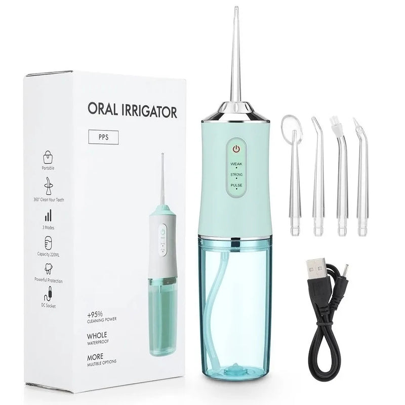 Fio Dental Jato D'água Irrigador Portátil Recarregável Oral Elétrico 3 t