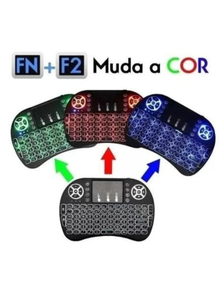 Mini teclado sem fio bluetooth com led para xbox360/ps3/pces/notebooks/netbooks/