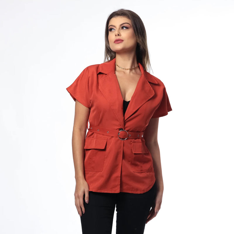 Blazer blazer feminino com cinto