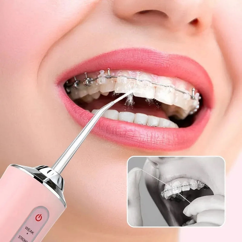 Irrigador Oral Elétrico Fio Dental Jato D'água 3 tipos de modos Limpador r