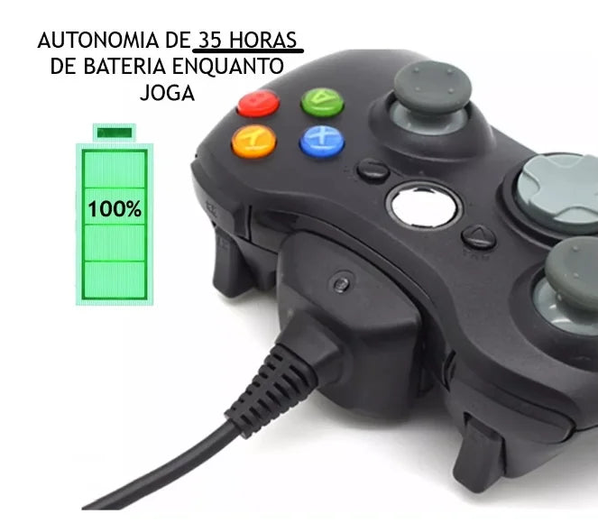 Kit de fonte e carregador USB para controle Xbox 360