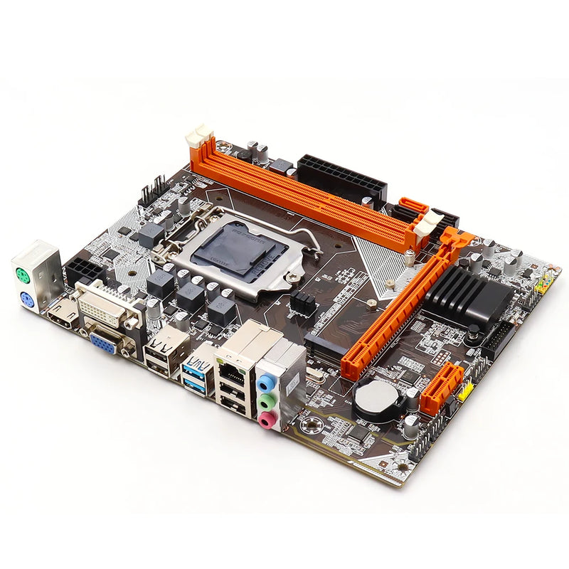 Placa-mãe de computador B75 LGA 1155 M.2 NVME USB 3.0 SATA III, DDR3 RAM para Intel LGA1155 I3 I5 I7 Xeon CPU.