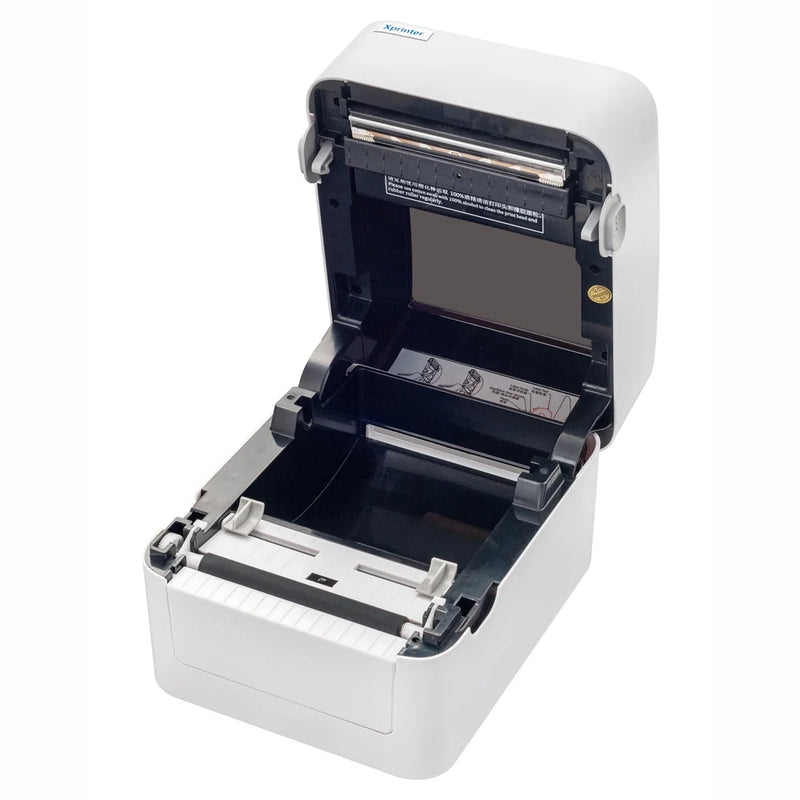 Impressora térmica de etiquetas Xprinter de 4 polegada, etiquetas de remessa e de código de barras Xp-410B Impressão USB 25-115 mm