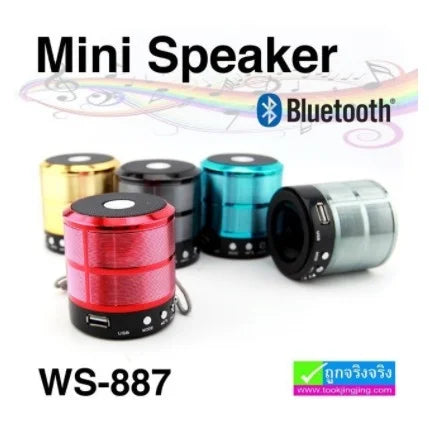 Mini rádio portátil Bluetooth MP3, Som 887, USB