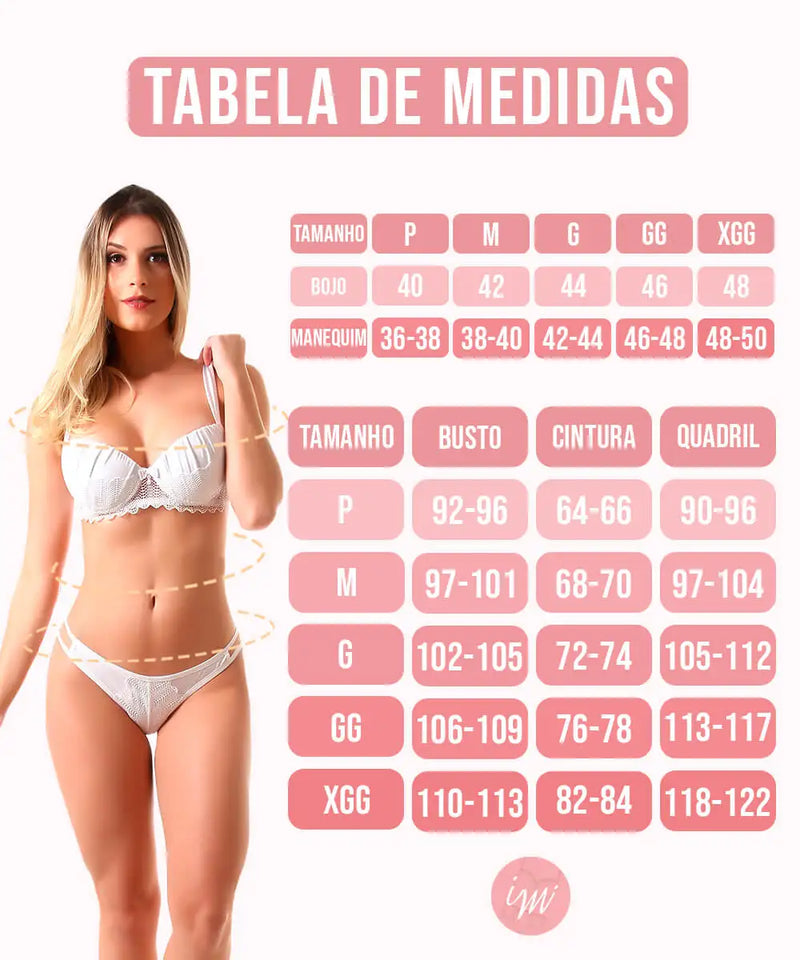 Camisola IMI Lingerie Tule Calcinha Fio Dental Juliette