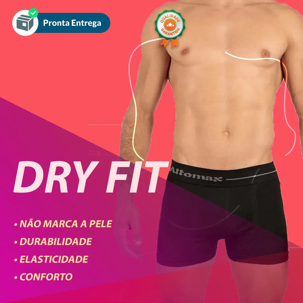 Kit 10 Cuecas Boxer Masculina Altomax Microfibra Dry Fit lisas