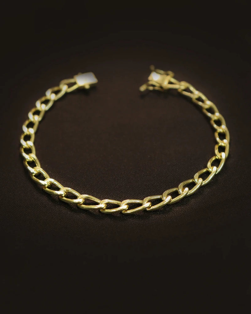 Pulseira de Moeda Antiga LONGUINHO 5MM Idêntica ao Ouro 18k (Garantia Eterna na