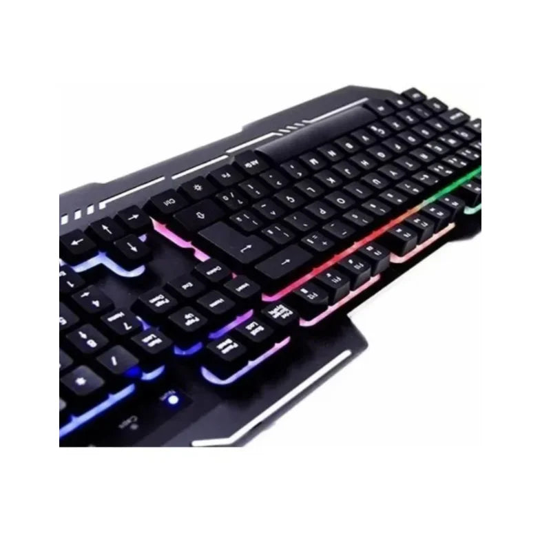 Teclado Gamer Semi-mecânico de metal com Led Colorido WB-539 Luuk Young