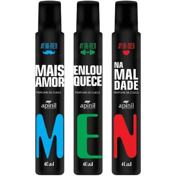 KIT 3 unidades - Perfume de cueca higiene HOMEM 40ml (5292)