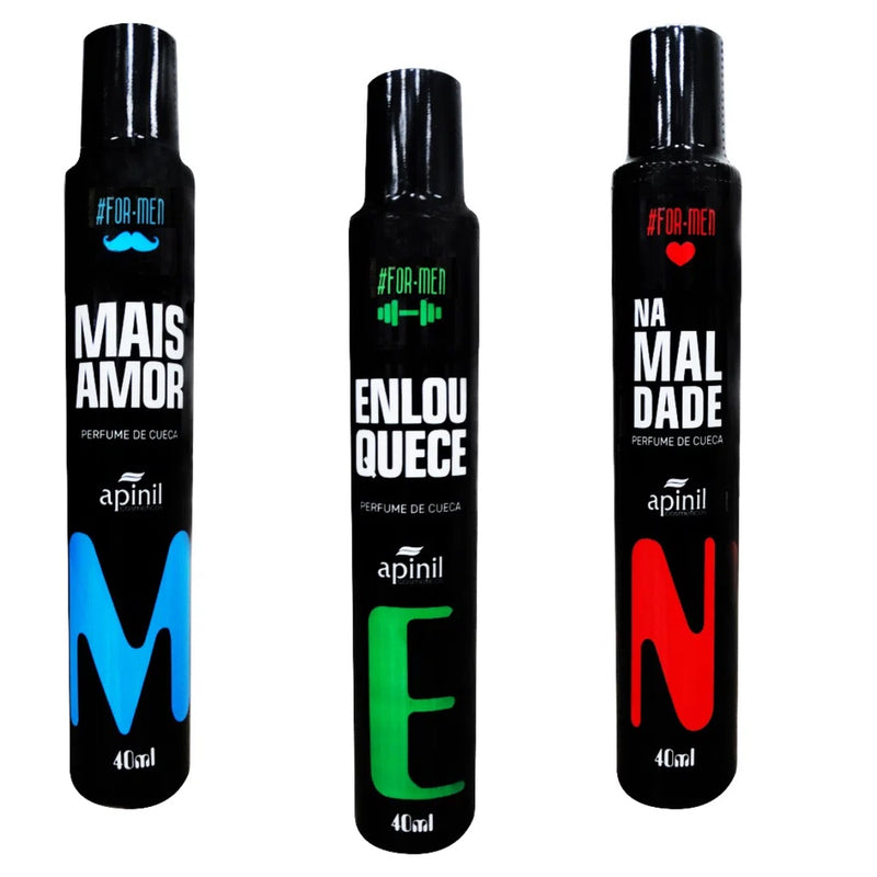 KIT 3 unidades - Perfume de cueca higiene HOMEM 40ml (5292)