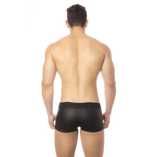 Cueca Boxer preta com enchimento frontal (SD045P)