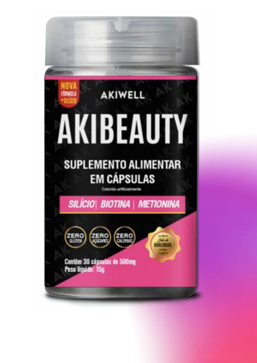 Akiwell Suplemento para Fortalecer Cabelos, Unhas e Pele AK-1