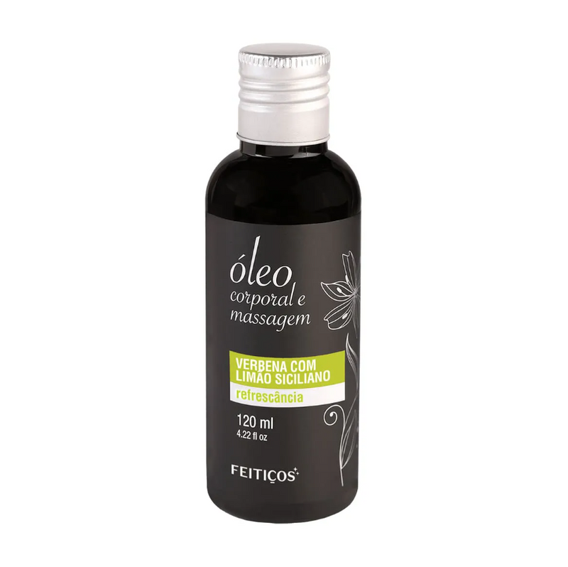 Óleo para massagem sensual VERBENA E LIMÃO SICILIANO 120ml - Feitiços Aromát