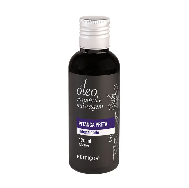 Óleo para massagem sensual PITANGA PRETA 120ml - Feitiços Aromáticos (FA6042)