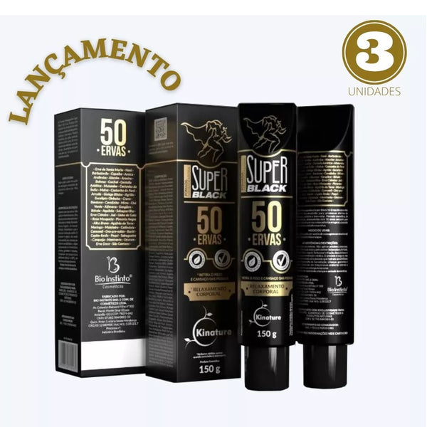 3 Pomadas Massagem Bio Instinto Black Premium 150g (Pomada_Bioistinto)