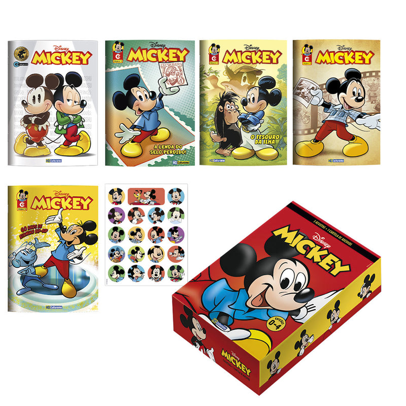 Conjunto Box De Livros HQ Mickey Mouse Edição 1 e Edições 0 a 4 (2657)