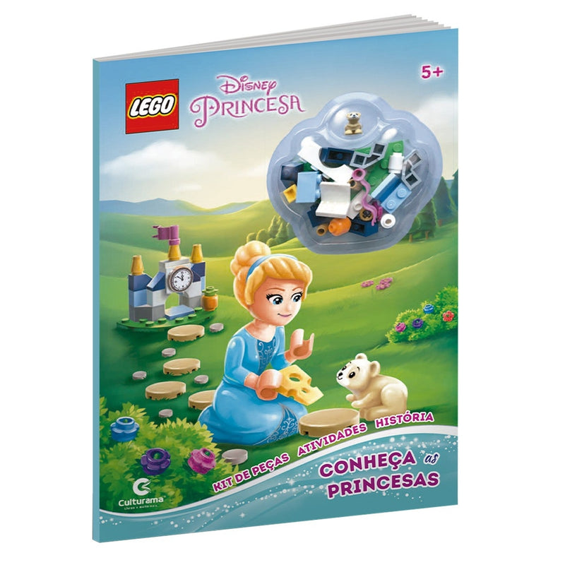 Livro Infantil Conheça As Princesas Disney Com Kit De Peças Lego Culturama (20