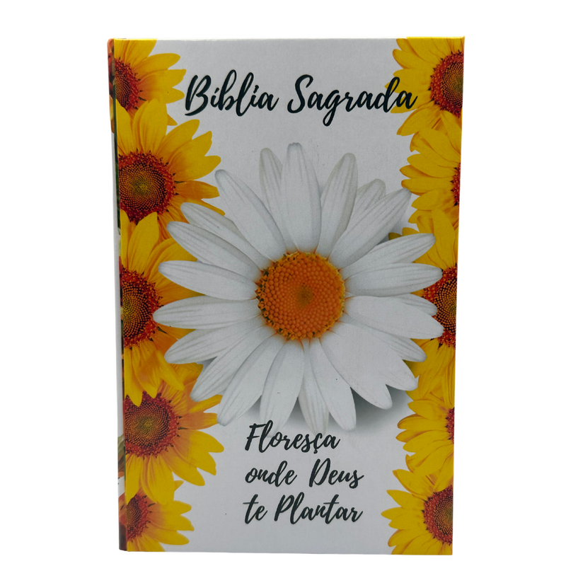 Biblia 65031girassol Sagrada Capa Dura com Harpa 65031