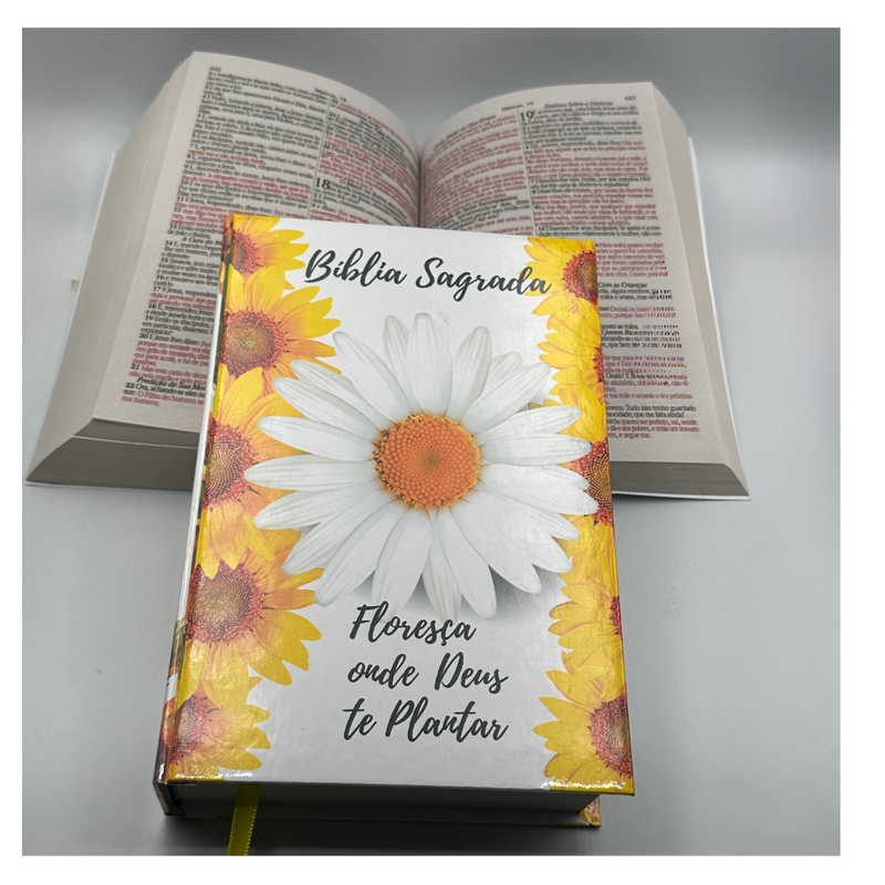 Biblia 65031girassol Sagrada Capa Dura com Harpa 65031