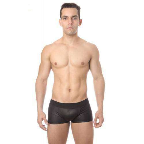 Cueca Boxer preta com enchimento frontal (SD045P)