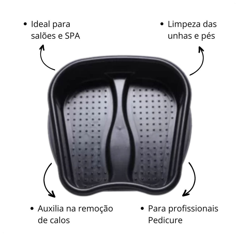 Bacia Para Pedicure Limpeza E Relaxamento De Unhas E Pés Cor:Preto (AES67269)