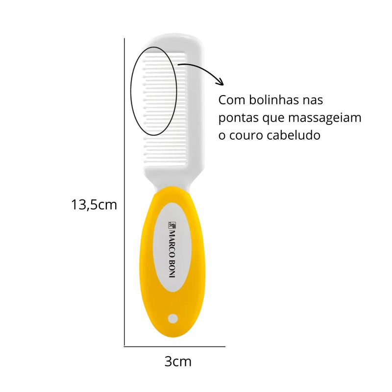 Pente Para Cabelo Baby Uso Diário E Cuidados Bebê Marco Boni (MB8693V)