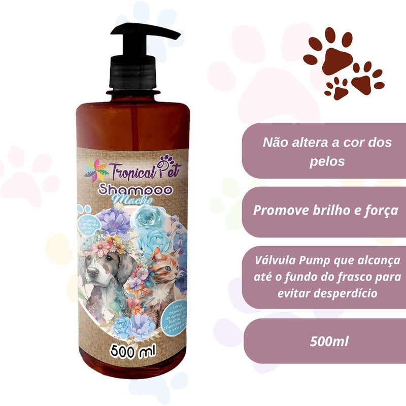 Kit Banho Pet Macho Shampoo Condicionador Perfume Tropical (TA5938055-5938088-59