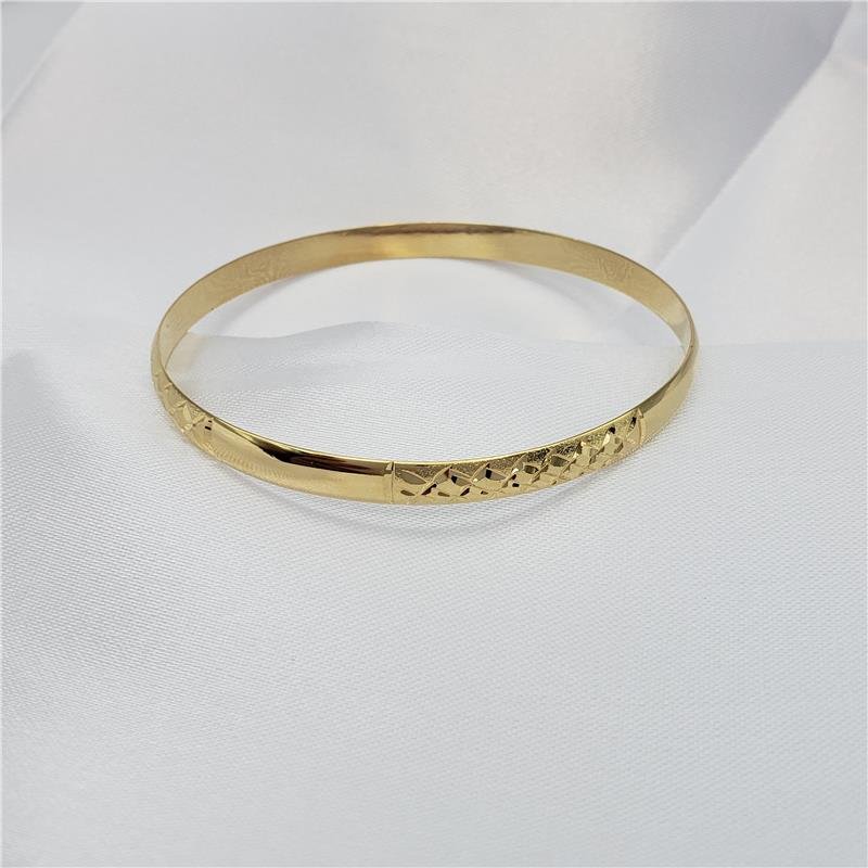 PULSEIRA BRACELETE TRABALHADA BANHADO A OURO (03010449)