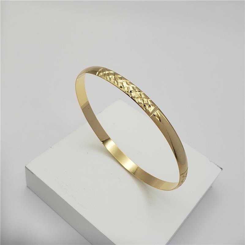 PULSEIRA BRACELETE TRABALHADA BANHADO A OURO (03010449)