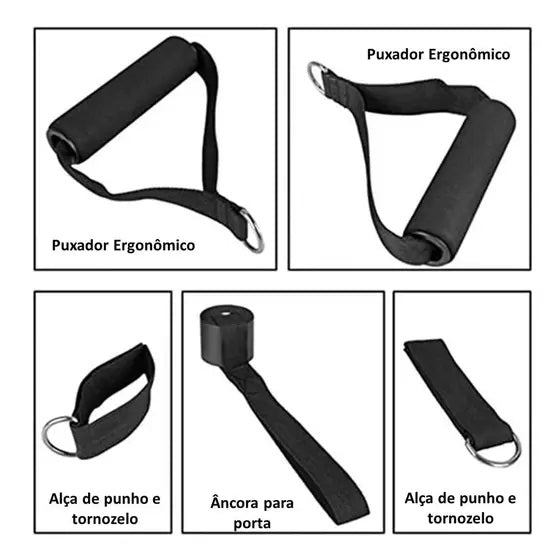 11 Peças/Conjunto Faixa de Resistência Elástica para Ginástica/Exercícios/Y