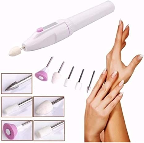 Kit Lixador De Unhas Elétrico Remove Cutículas Calos e Modelo (D25-LIXAUNHAPIL