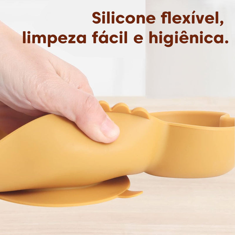 Kit de Alimentação para Bebês de Silicone 6 Peças Caranguejinho Divertido Co