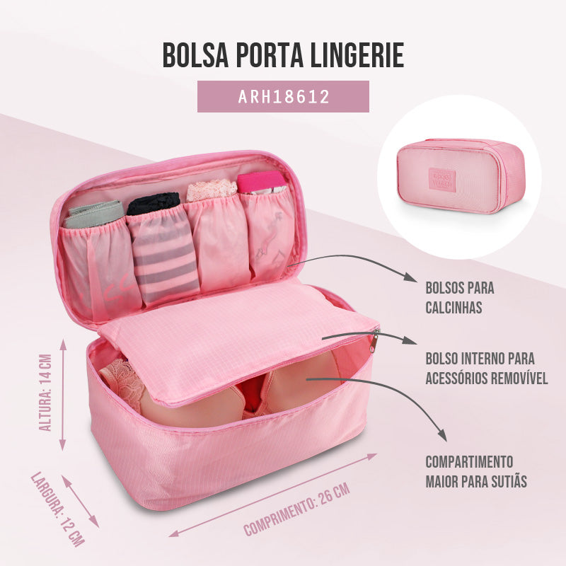 Bolsa Porta Lingerie Estampa Lisa Jacki Design (ARH18612)