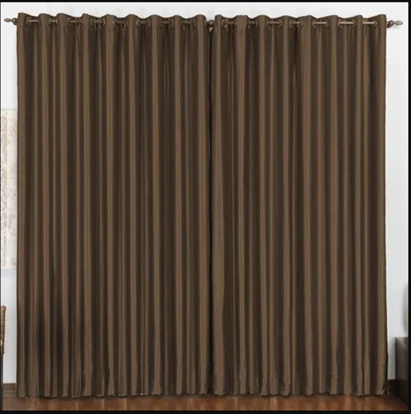 Cortina Blackout Tecido 2,80x1,80 Para Varão Simples Cor:Marrom-escuro (BT2V051