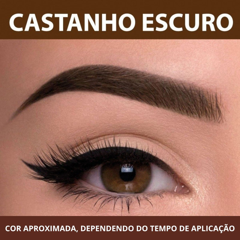 Henna De Sobrancelha Castanho Escuro 1,5g Com Dappen Makiaj (MKJ2932V)