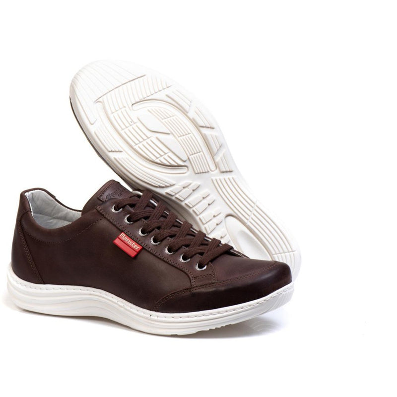 Sapatênis Casual Conforto Couro Marrom Cor:Marrom;Gênero:Masculino;Tamanho:44