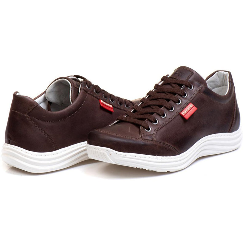 Sapatênis Casual Conforto Couro Marrom Cor:Marrom;Gênero:Masculino;Tamanho:44