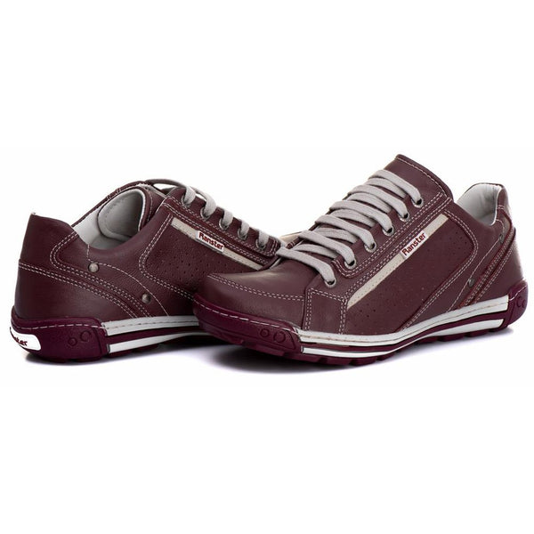 Sapatênis Casual Conforto Couro Vermelho Cor:Vermelho;Gênero:Masculino;Tamanho