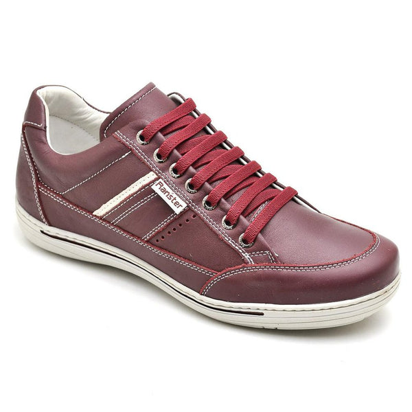 Sapatênis Casual Conforto Couro Vermelho Cor:Vermelho;Gênero:Masculino;Tamanho