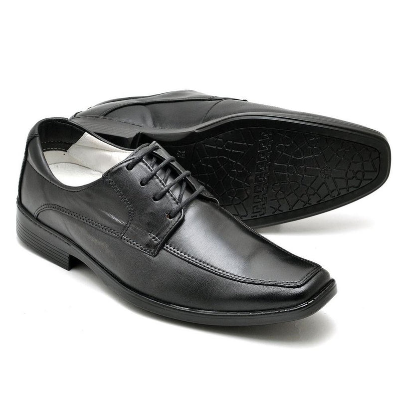 Sapato Casual Conforto Couro De Carneiro Preto Cor:Preto;Gênero:Masculino;Taman