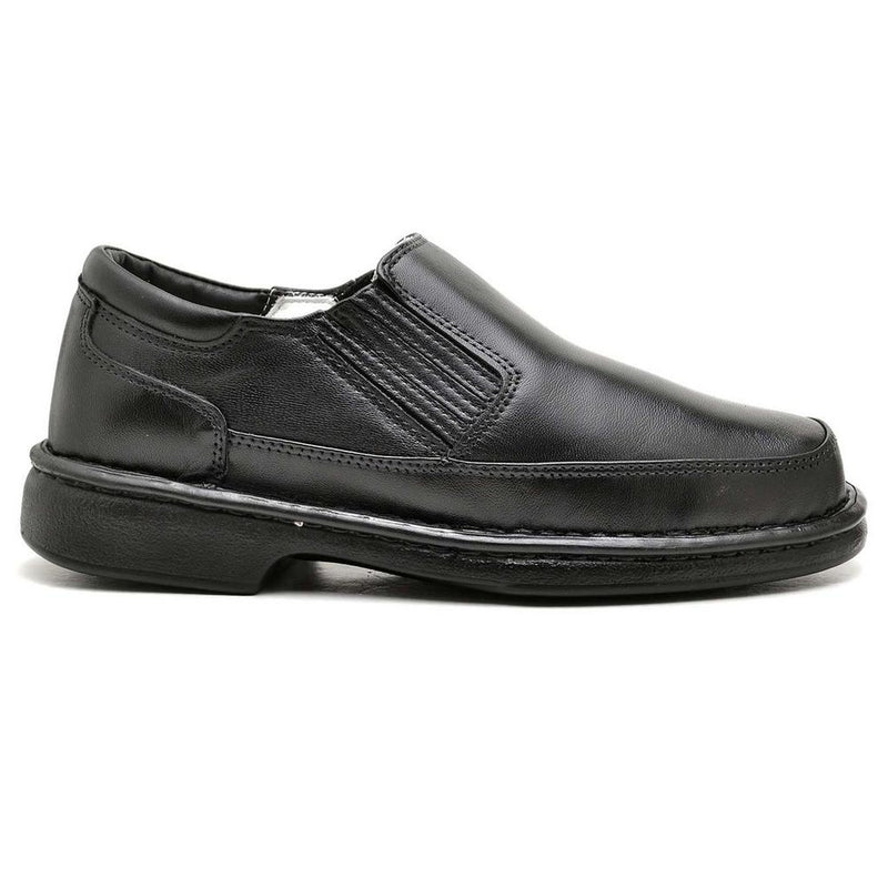 Sapato Conforto Couro Masculino Preto Cor:Preto;Gênero:Masculino;Tamanho:37 (FS