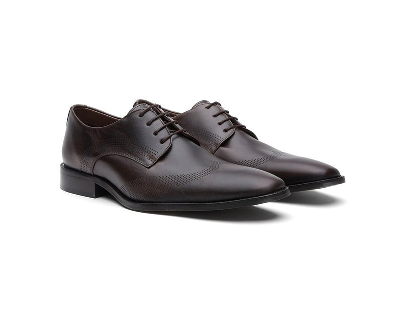 Sapato Social Oxford Crazy Horse Café Cor:Marrom;Gênero:Masculino;Tamanho:38 (