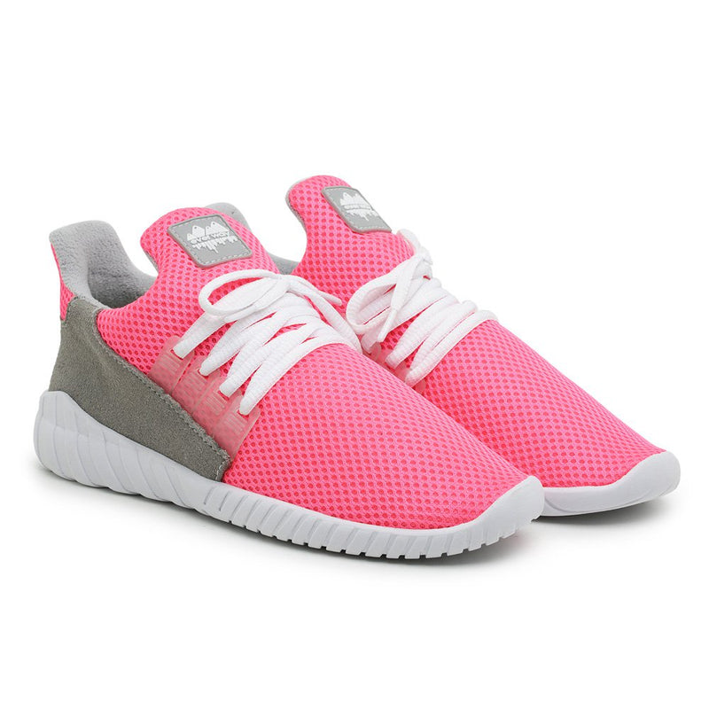 Tênis Caminhada Feminino Confortável Pink Cor:Rosa;Gênero:Feminino;Tamanho:36